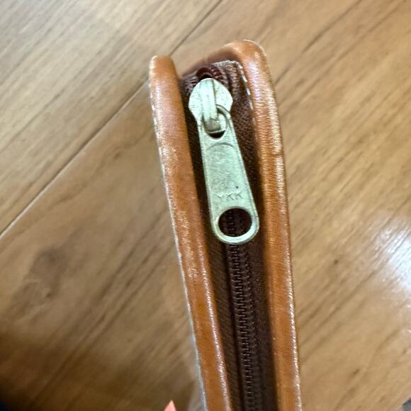 Vintage Laura Ashley Planner Plaid Fabric Leather Binding Zip Padfolio 13 x 10 - Picture 12 of 16